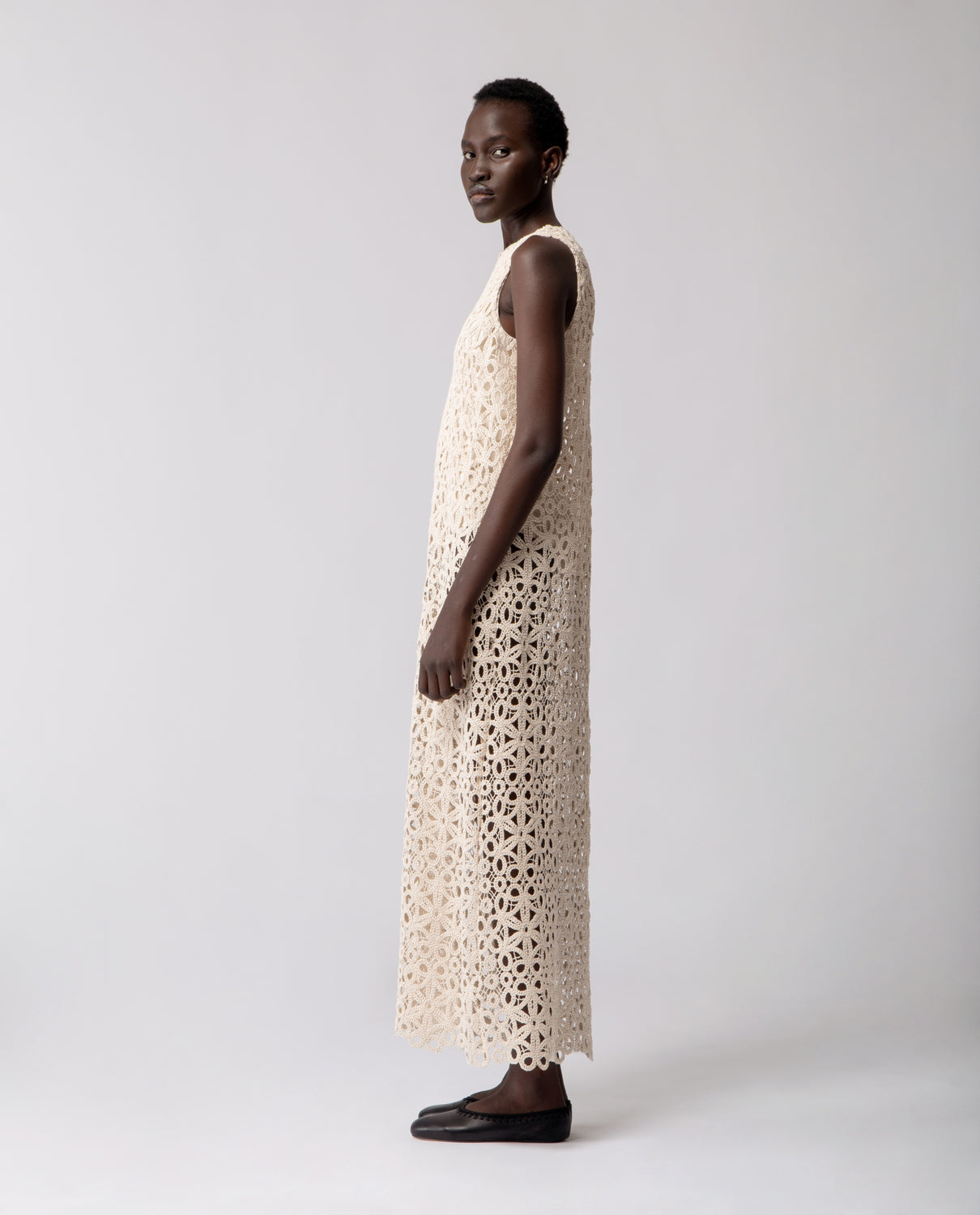 Asha dress ivory crochet – Emil